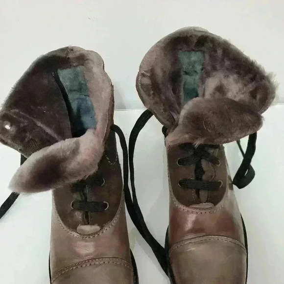 ARNOLD CHURGIN fur lined  leather and suede brown boots. Size 8.5 - Picture 8 of 11